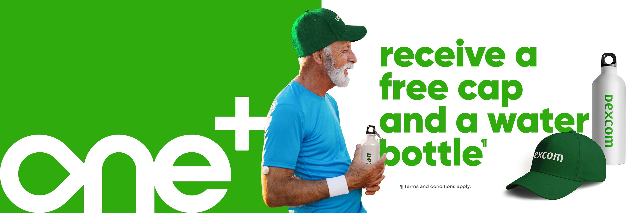 hat and waterbottle promotion dexcom nz