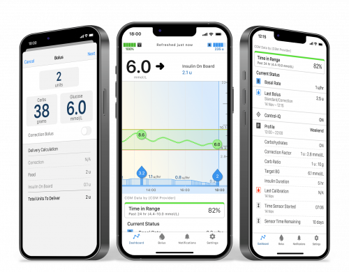 Mobile bolus with the Tandem t:slim mobile app